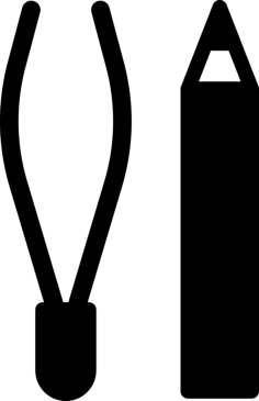 Cosmetic Tools Sticker Outline Svg File, Free Vectors File
